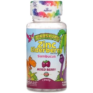 Мікроелемент Цинк KAL Zinc Elderberry sambucus 90 Micro Tablets Mixed Berry