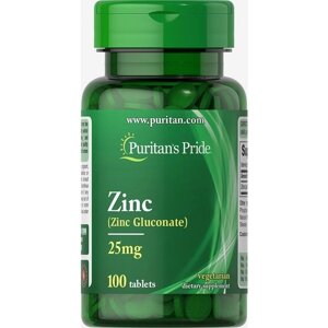 Мікроелемент Цинк Puritan's Pride Zinc Gluconate 25 mg 100 Tabs