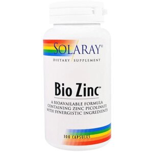 Мікроелемент Цинк Solaray Bio Zinc 100 Caps