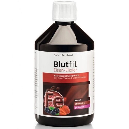 Мікроелемент Залізо Sanct Bernhard Blutfit Eisen 500 ml /25 servings/ Berry Flavor