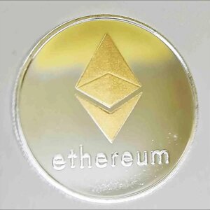 Монета сувенірна Eurs Ethereum ETH Срібно-золотий колір (ETH-G-S)