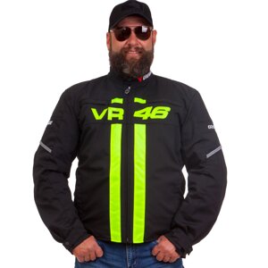 Мотокуртка текстильна із захистом DAINESE VR-46 XL-48-52 Чорний-салатовий PT1489