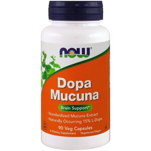 Мукуна пекуча, Dopa Mucuna, Now Foods, 90 капсул