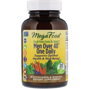 Мультивітаміни для чоловіків 40+Men Over 40 One Daily, MegaFood, 30 таблеток