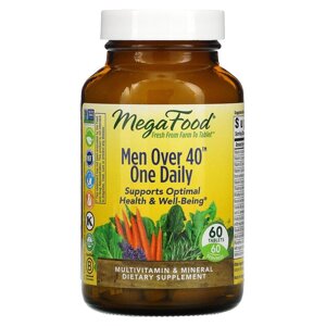 Мультивітаміни Для Чоловіків 40+Men’s One Daily, MegaFood, 60 Таблеток