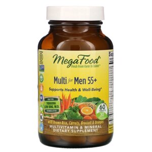 Мультивітаміни для чоловіків 55+Multi for Men 55+MegaFood, 60 таблеток