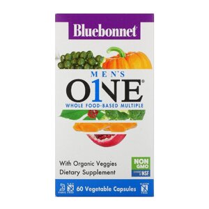 Чоловічі мультивітаміни Men's One Bluebonnet Nutrition 60 вегетаріанські капсули