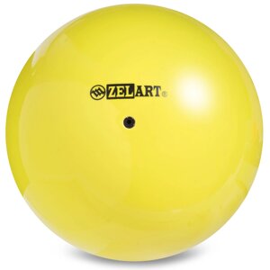 Мяч для художественной гимнастики Zelart RG150 15см Желтый