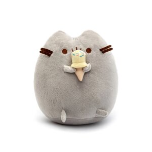 М'яка іграшка S&T Pusheen cat з морозивом 18 см Gray (vol-68)