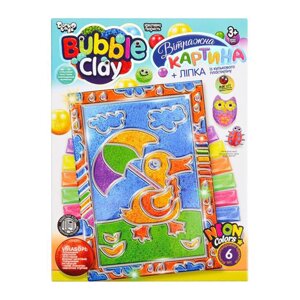 Набір креативної творчості "BUBBLE CLAY" Danko Toys BBC-02-01U…06U вітражна картина Качка