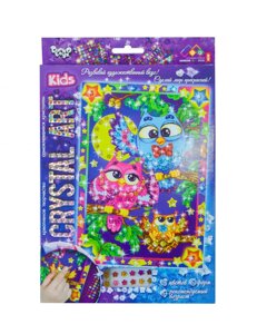 Набір креативної творчості CRYSTAL ART KIDS Сови Dankotoys (CArt-01-09)