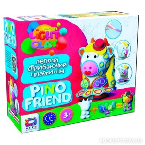 Набір легкого стрибаючого пластиліну Pino Friend "Діді" TM Moon light clay 70061 з фігуркою