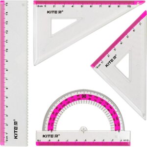 Набір лінійок Ruler Set рожевий Kite (K17-280-10)