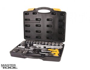 Набір насадок торцевих MASTERTOOL PROFI CrV 1/4"1/2" тріскачка 72Т 72 шт кейс 78-5072-PF