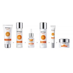 Набір для догляду за обличчям Bioaqua Vitamin C Set 6в1 зволожуючий для звуження пір