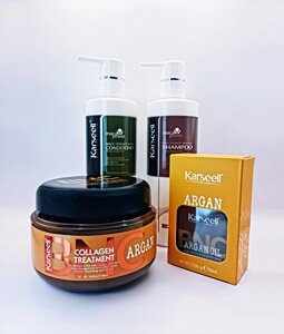 Набір по догляду за волоссям Karseell ARGAN COLLAGEN TREATMENT Маска шампунь кондиціонер олія для волосся