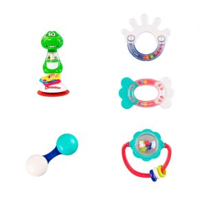 Набір брязкальце Sunlike Baby Toys Динозаврик 5 шт Multicolor (81881)