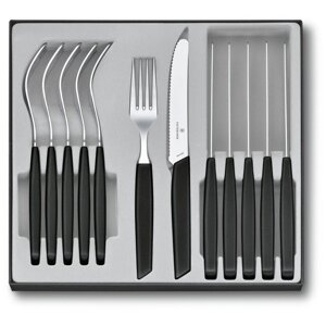 Набір столових приладів Victorinox Swiss Modern Table Set 12 предметів Чорний (6.9093.11W. 12)