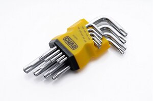 Набір торцевих ключів СИЛА Torx T10, T15, T20, T25, T27, T30, T40, T45, T50 короткі CrV 9 шт (028234)