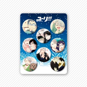 Набір піктограм Fan Girl Юрі на Льоду Yuri on Ice 8шт (14949)