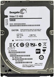 Накопичувач HDD 2.5" SATA 500Gb Seagate, 16Mb, 5400rpm, Video Refubrished (ST500VT000)