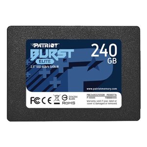 Накопичувач SSD 240GB patriot burst elite 2.5" sataiii TLC (PBE240GS25SSDR)