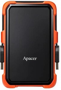 Накопичувач зовнішній HDD 2.5" USB 2.0TB Apacer AC630 Black/Orange (AP2TBAC630T-1)