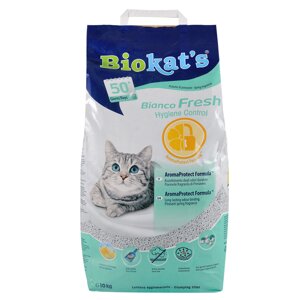 Наповнювач для котячого туалету Biokat's Bianco Fresh Бентонітовий комкующій 10 кг ( 10 л ) (4002064617107)