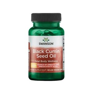 Натуральна добавка для імунітету Swanson Black Cumin Seed Oil 500 mg 60 Caps