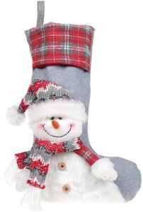 Новорічний декор-шкарпетка Snowman grey BonaDi DP186335