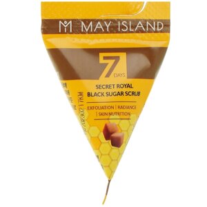 Очищаючий скраб для обличчя з цукром May Island Seven Days Black Sugar Scrub 5 г 8809515401201