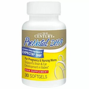 Омега 3 21st Century Prenatal DHA 30 Softgels