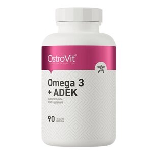 Омега для спорту OstroVit Omega 3 + ADEK 90 Caps