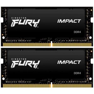 Оперативна пам'ять SO-DIMM 2x16GB/2666 DDR4 kingston fury impact (KF426S15IB1k2/32)