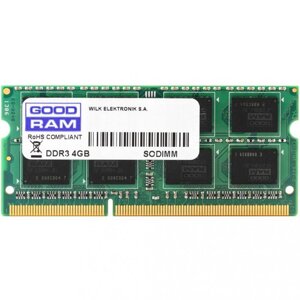 Оперативна пам'ять SO-DIMM 8gb DDR3 1600 goodram (GR1600S364L11/8G)