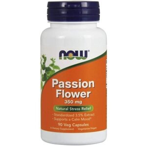 Пасифлора NOW Foods Passion Flower 350 mg 90 Veg Caps