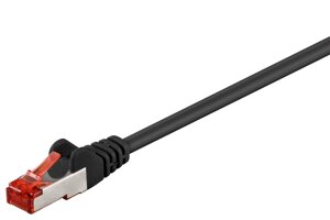 Патч-корд екранований Goobay RJ45 SFTP6 0.15m patch AWG28 LSOH D=6.0mm Cu Gold чорний (75.09.2459)