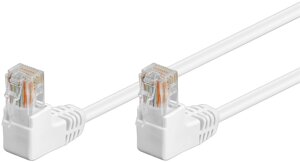 Патч-корд Goobay RJ45 UTP5e 1.0m patch D=4.9mm AWG26 2x90° Gold білий (75.09.6070)