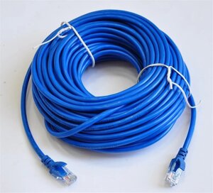 Патч-корд литий UTP Atcom RJ45 Cat. 5e 20м синій