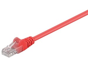 Патч-корд неекранований Goobay RJ45 UTP5e 0.25m patch AWG28 D=4.5mm Gold Protect червоний (75.06.8613)