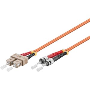 Патч-корд оптичний Goobay FiberOptic SC-ST 2.0m M=50/125 Multimode Duplex OM2 оранжевий (75.09.6169)