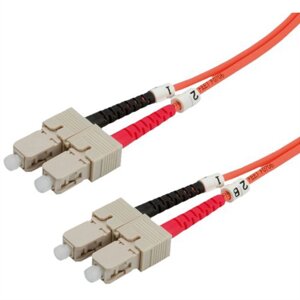 Патч-корд оптичний Roline FiberOptic SC 1.0m M=62/125 Multimode Duplex OM2 оранжевий (21.15.9301)