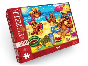 Пазли класичні Danko Toys C380-05-01-10 380 ел. Owls on the beach