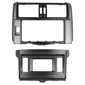 Перехідна рамка Lesko 2 DIN Toyota Land Cruiser Prado 2010 Чорно-сріблястий (9310-37867)