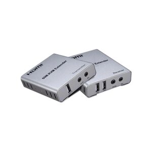 Перехідник аудіо-відео Lucom HDMI M/F (over RJ45) x1 60m 1080p +USB KVM extender сірий (62.09.8190)