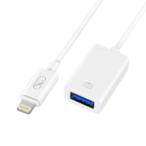 Перехідник Sky Dolphin OT01 OTG Lightning - USB White (ADPT-00028)