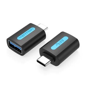 Перехідник vention USB type-C - USB V 3.0 (M/F) black (CDUB0)