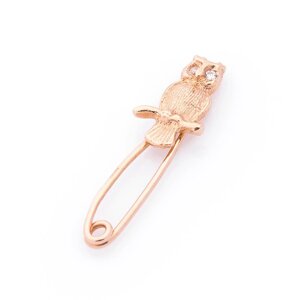 Булавка Сова ( фіаніт ) зак00121 Онікс