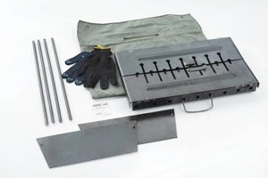 Мангал СИЛА - Кемпінг розкладний кейс товщина 2 мм на 8 шампурів з чохлом і рукавичками