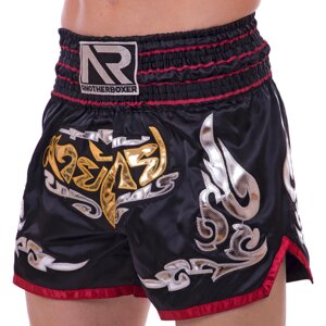 Шорти для тайського боксу і кікбоксингу SP-Sport BO-2341 XL Чорний-червоний